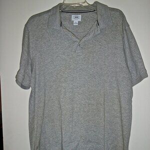 BERKLEY JENSEN MEN'S GREY SHORT SLEEVED 100% PIMA COTTON POLO SHIRT SIZE L